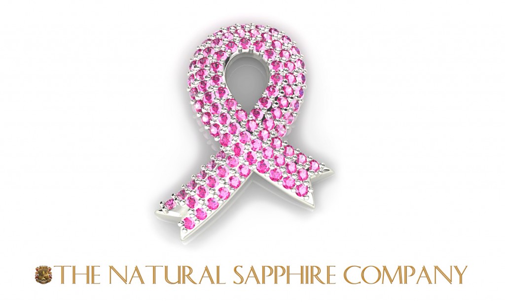 pink sapphire brooch