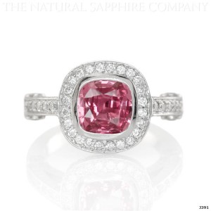 pink sapphire ring in white gold