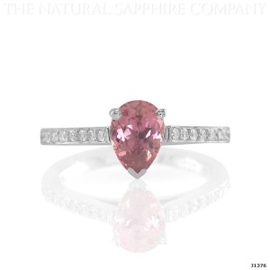 pink sapphire ring in white gold