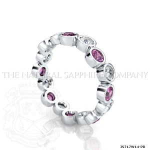 pink sapphire wedding band