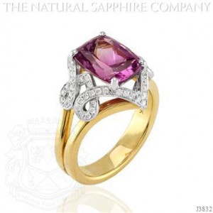 purplish pink sapphire ring