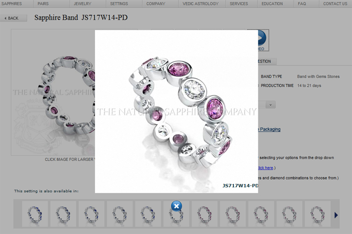 rendered image of a pink wedding band