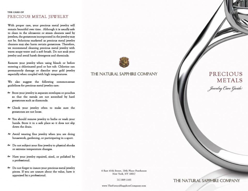 sapphire care infomation