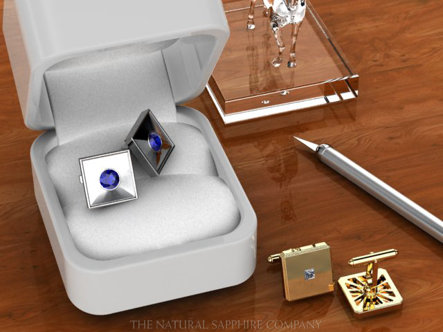 sapphire cufflinks