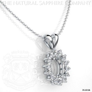 sapphire pendant setting
