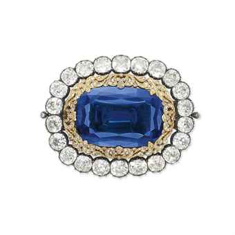sapphire_and_diamond_brooch