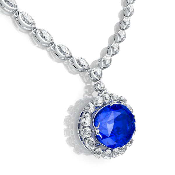 the sapphire necklace view 2