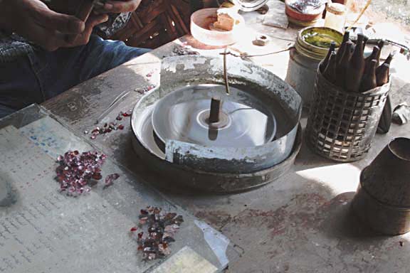 working on sapphires